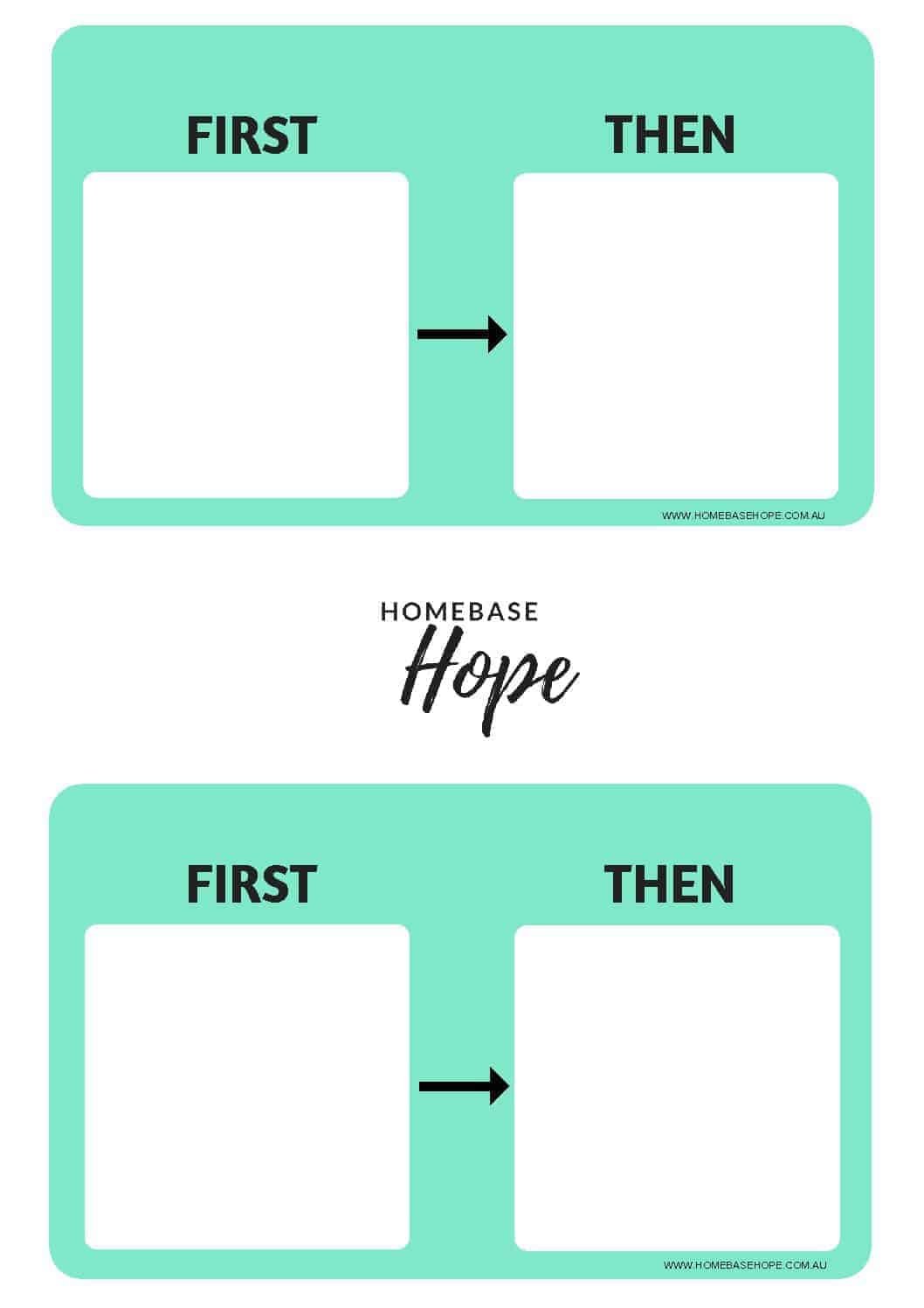 First Then Visual Schedule For Kids With Autism