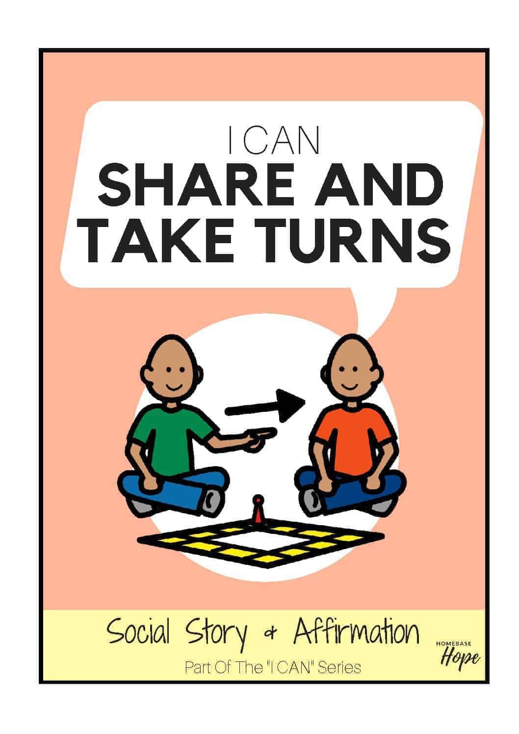 I Can Share And Take Turns Social Story For Kids With Autism
